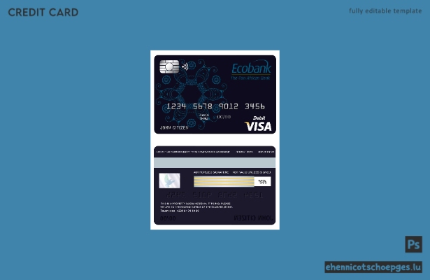 Beispielvorschau der Benin Ecobank Visa-Karte